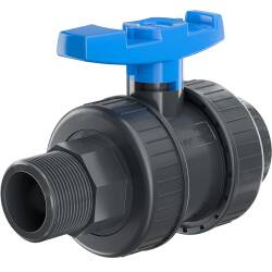 PVC-U Kugelhahn Innen- x Aussengewinde 2" x 2"