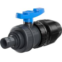 U-PVC and HDPE ball valve hose tail x PP compression fitting for PE pipes