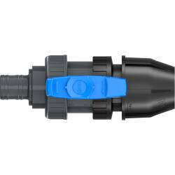 U-PVC and HDPE ball valve hose tail x PP compression fitting for PE pipes