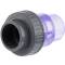 U-PVC solvent ball check valve with one nut - transparent