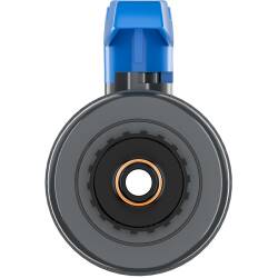 U-PVC and HDPE ball valve QuickConnector x PP compression fitting for PE-pipes