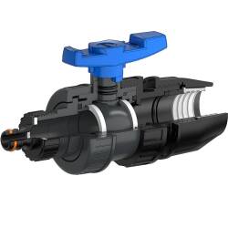 U-PVC and HDPE ball valve QuickConnector x PP compression fitting for PE-pipes