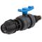 U-PVC and HDPE ball valve QuickConnector x PP compression fitting for PE-pipes