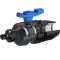 U-PVC and HDPE ball valve QuickConnector x PP compression fitting for PE-pipes