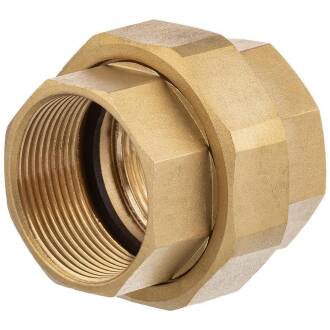 Brass female threaded union - flat sealing