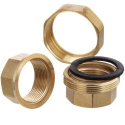 Brass female threaded union - flat sealing