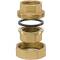 Messing Verschraubung 2fach Innengewinde flach dichtend