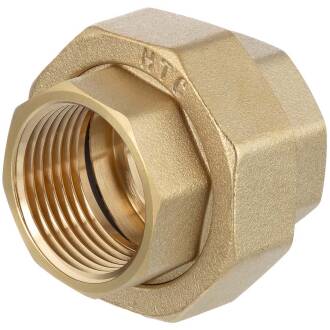 Bocchettone femmina/femmina in ottone - sigillatura piatta 1/2"