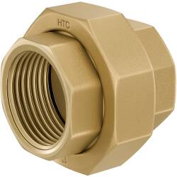 Brass female threaded union - flat sealing