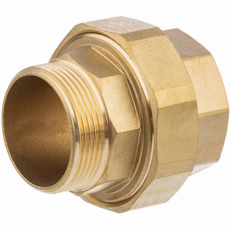 Brass female/male threaded union flat sealing