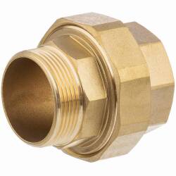 Brass female/male threaded union - flat sealing