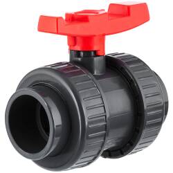 U-PVC and HDPE 2 way solvent ball valve with nuts