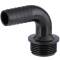 Portagomma curvo 90 con filetto maschio in PP
