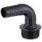 Portagomma curvo 90 con filetto maschio in PP