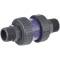 Valvola di non ritorno con filetto maschio in PVC-U - trasparente 1 1/2"
