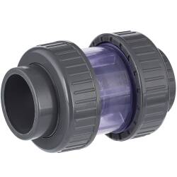 U-PVC check valve socket x female thread - transparent