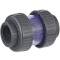 PVC-U Rückschlagventil transparent 2fach Innengewinde 1 1/2"