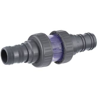 Valvola di non ritorno in PVC-U con portagomma - trasparente 50mm