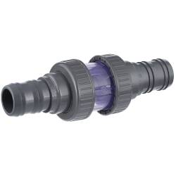 Valvola di non ritorno in PVC-U con portagomma - trasparente 50mm