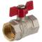 Brass female threaded butterfly valve 1/2", red