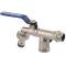 Brass spigot with double connection for timer