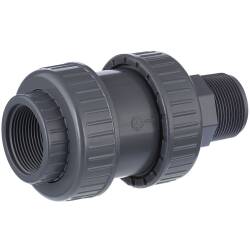 U-PVC ball check valve with male/female thread