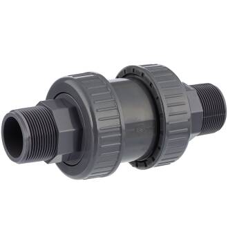 U-PVC ball check valve with male threads