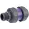 U-PVC ball check valve with male/female threads - transparent