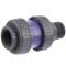 Valvola di non ritorno a sfera con filetto maschio/femmina in PVC-U - trasparente 2" x 2"