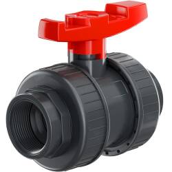 PVC-U Kugelhahn PTFE 2fach Innengewinde