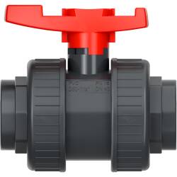 PVC-U Kugelhahn PTFE 2fach Innengewinde