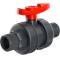 U-PVC and PTFE 2 way ball valve with male threads
