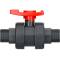 U-PVC and PTFE 2 way ball valve with male threads