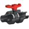 U-PVC and PTFE 2 way ball valve with male threads