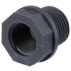 Reduzierring Aussengewinde x Innengewinde PP Schwarz 1/2&quot; x 3/8&quot;