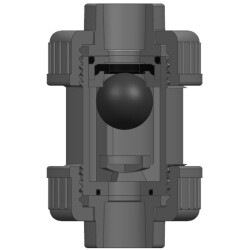 U-PVC solvent ball check valve