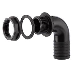 PP tank adapter male thread x elbow hose tail