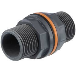 PVC-U Tankdurchf&uuml;hrung Aussengewinde 1/2", 2fach Klebemuffe 16mm, St&uuml;ck