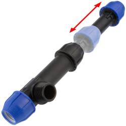 Tee a 90&deg; raccordo telescopico a compressione x filetto maschio