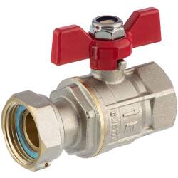 Brass ball valve female threaded with integrated check valve