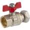 Brass ball valve female threaded with integrated check valve