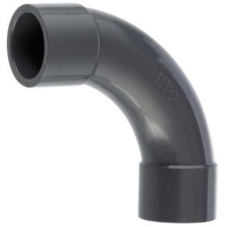 PVC-U Bogen 90° Spritzguss PN 16, 2fach Klebemuffe 32/25mm, Stück
