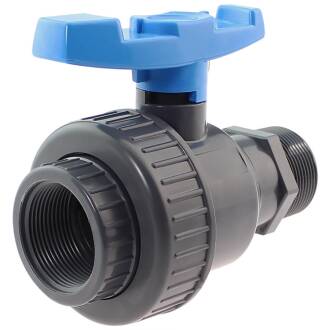 PVC-U ball valve HDPE/EPDM single union female x male thread 1/2"