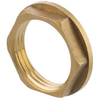 Messing Kontermutter mit Flansch 1"
