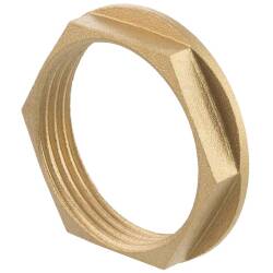 Messing Kontermutter mit Flansch 1 1/4&quot;