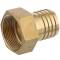 Brass hose connector, female thread x connector, 1 1/2" x 38mm