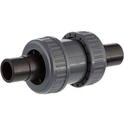 PATIKIL Kugelventil 25mm ID - 2er Set PVC Doppelunion Grau