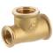 Tee a 90° ridotto a tre vie femmina in ottone