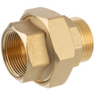 Messing Verschraubung Innen- x Aussengewinde konisch dichtend 1 1/4"