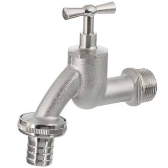 Messing Wasserhahn Auslaufhahn verchromt 3/4" x 1" (19mm Tülle)